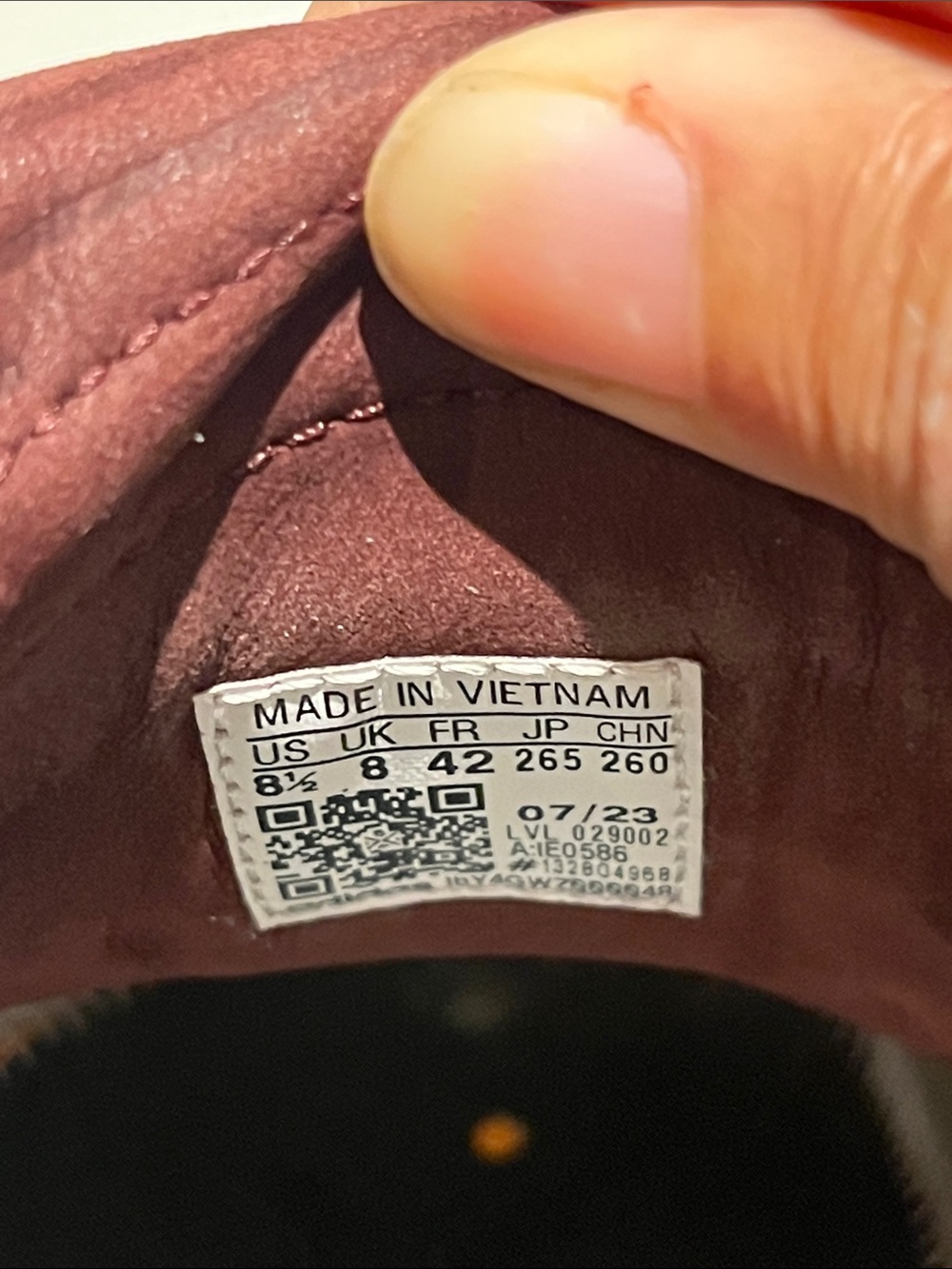 Adidas x Wales Bonner Samba Pony Sneakers Cream & Burgundy Trim - Picture 8 of 9